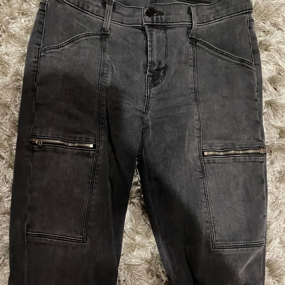 J Brand Grey skinny jeans with zippers